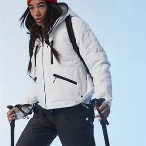 NWT $398 Free People FP Movement All Prepped Short Ski Jacket White Coat Snow L